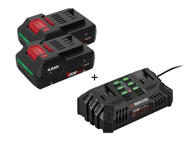 Set PARKSIDE PERFORMANCE®: Batterie Smart 20V 4Ah PAPP204 & Chargeur double 20V 2x4,5A PDSLG20
