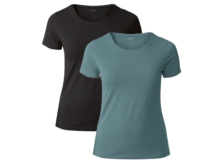 Aller en mode plein écran esmara® Set de 2 T-shirts en un mélange de coton - Photo 2