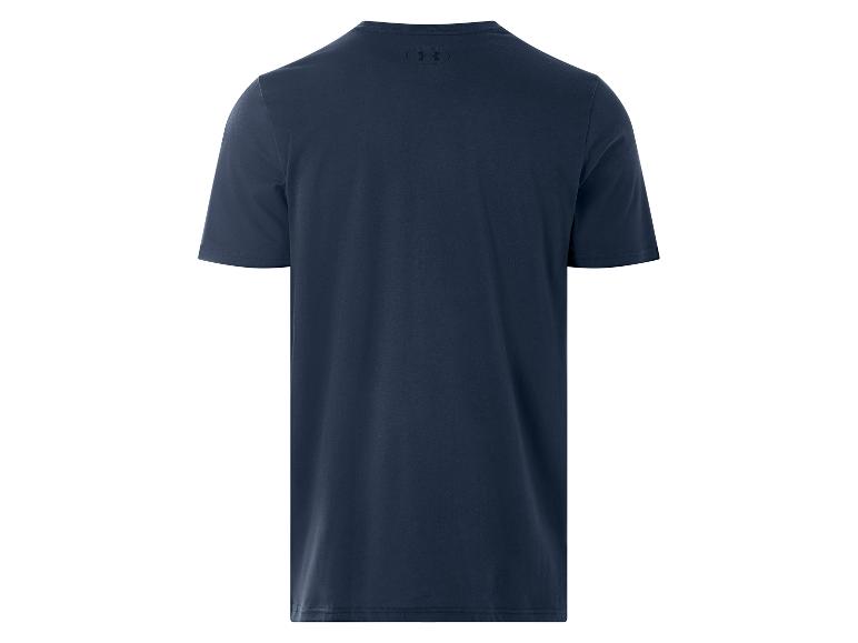 Donkerblauw heren T-shirt met korte mouwen en ronde hals