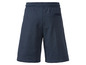 Short bleu foncé avec élastique à la taille.