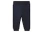 Pantalon de survêtement bleu marine pour enfant avec taille et poignets côtelés.