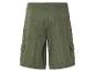Olijfgroene cargoshorts.