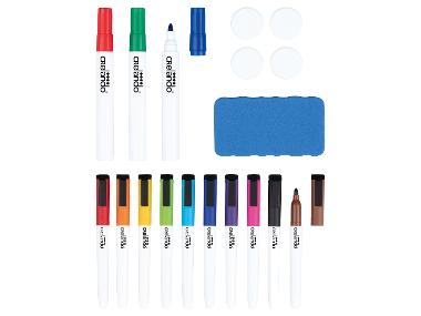 CRELANDO® Set de tableau blanc ou feutres pour tableau blanc