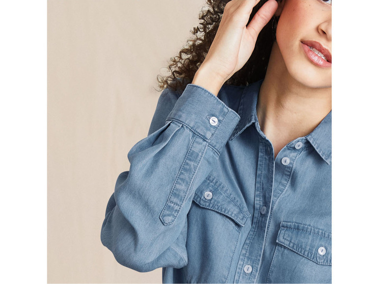 Ga naar volledige schermweergave: esmara® Blouse met denim-look - afbeelding 5