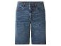 Blauwe rechte spijkerbroek shorts voor heren