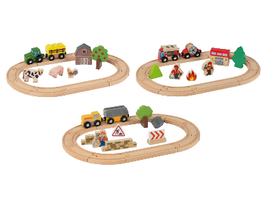 LUPILU® Set de train en bois