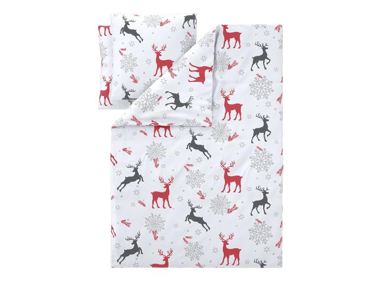 Parure de lit avec motif de rennes et flocons de neige