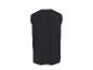 Zwart mouwloos herenshirt, achterkant