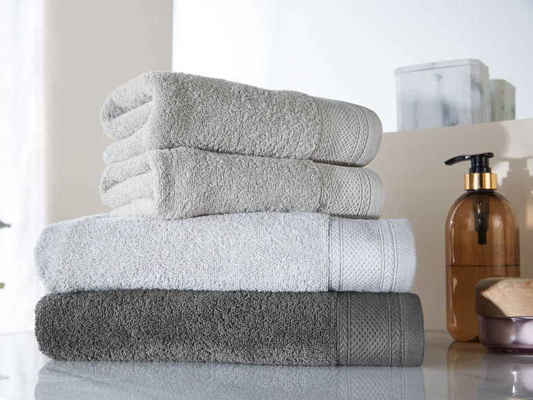 Aller en mode plein écran LIVARNO home Serviette de toilette en éponge, set de 2, 50 x 100 cm - Photo 10