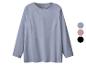 T-shirt à manches longues de couleur bleu-gris avec trois options de couleur.