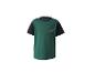 Groen T-shirt met korte mouwen, blauwe mouwen en een '98'-opdruk met een voetbal.