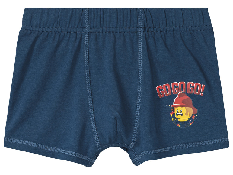 Boxer bleu LEGO® avec un pompier