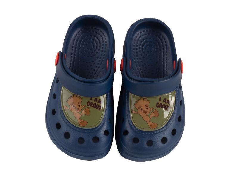 Sabots bleus pour enfant avec Groot.