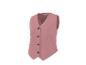 Roze damesvest met knopen, vooraanzicht.