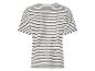 T-shirt rayé noir et blanc à manches courtes, vue de dos