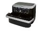 Silvercrest heteluchtfriteuse met twee manden en digitaal display.