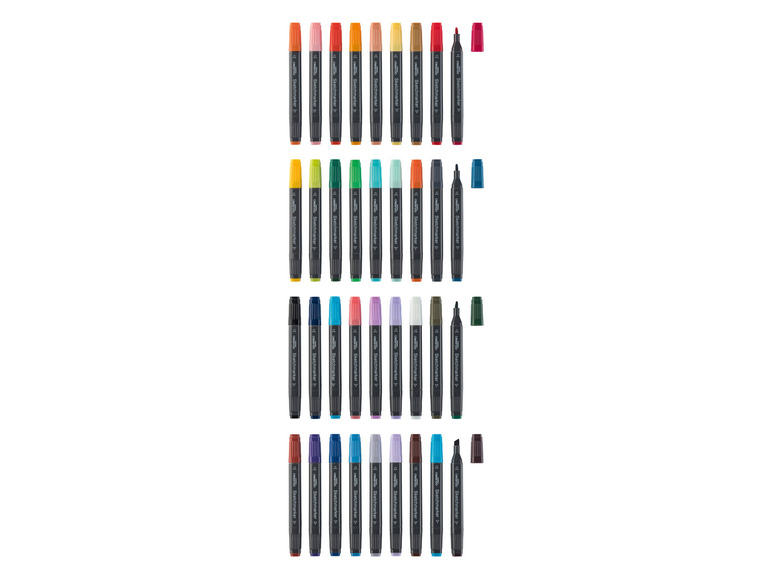 Een reeks kleurrijke creatief Sketchmarker stiften