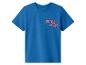 T-shirt bleu à manches courtes avec imprimé de super-héros