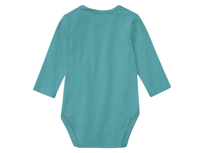 Aller en mode plein écran lupilu® Set de 3 bodies en pur coton avec manches longues - Photo 13