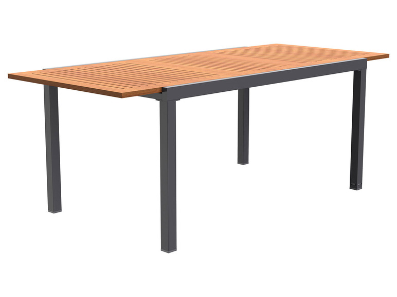 Aller en mode plein écran LIVARNO home Table de jardin en aluminium »Valencia«, plateau en bois extensible - Photo 3