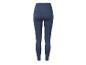 Legging de sport bleu foncé taille haute avec couture en V à l'arrière.