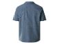 Chemise bleue pour homme à manches courtes en tissu texturé, vue de dos.
