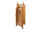 Chaise de jardin pliante en bois, empilée verticalement