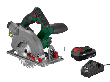 PARKSIDE® Scie circulaire portative sans fil 20 V PHKSA20 avec batterie et chargeur