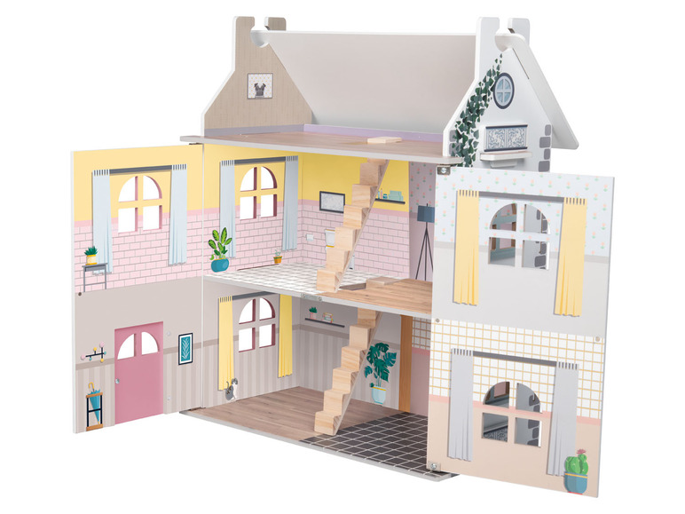 Ga naar volledige schermweergave: Playtive Uitklapbaar houten poppenhuis - afbeelding 20