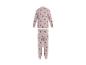 Pyjama femme rose clair avec motif cœurs.