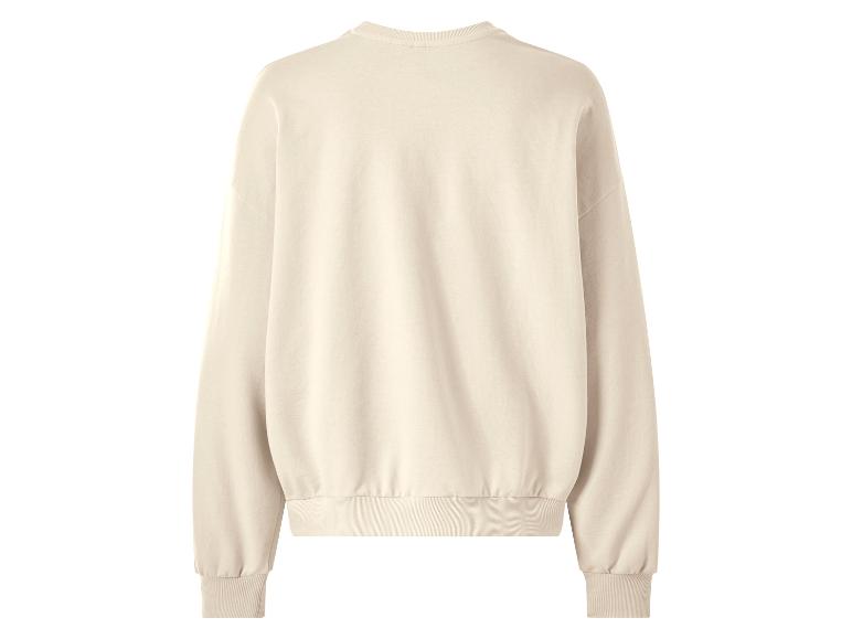 Sweat-shirt beige à manches longues vu de dos
