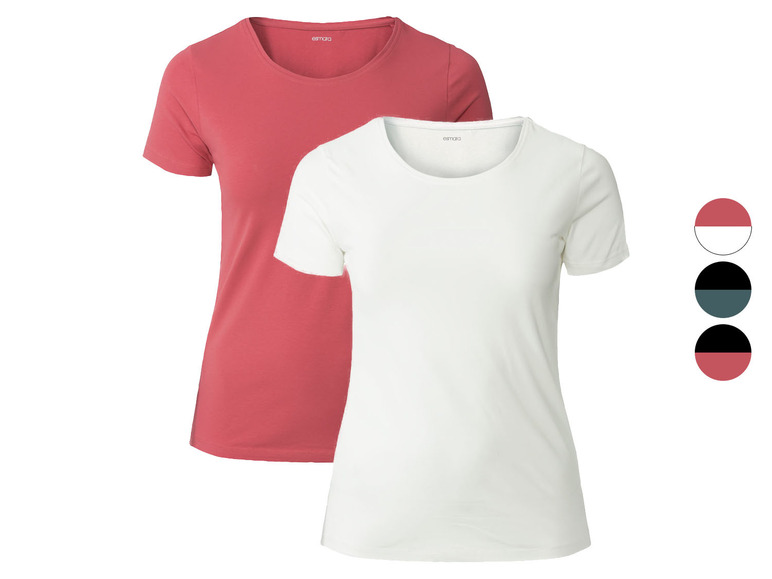 Ga naar volledige schermweergave: esmara Set van 2 T-shirts van een katoenmix - afbeelding 1