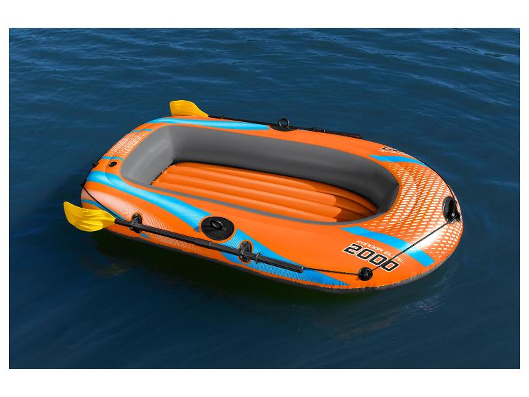 Opblaasbare boot Condor Elite 2000, oranje met peddels.