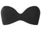 Soutien-gorge noir sans bretelles à bonnets moulés