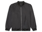 Blouson bomber noir avec fermeture éclair.