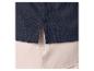 T-shirt gaufré pour homme avec fente latérale, bleu marine
