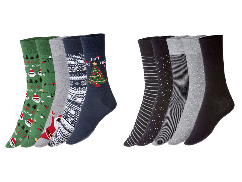 Aller en mode plein écran LIVERGY® Set de 5 paires de chaussettes de Noël dans une boîte cadeau - Photo 1
