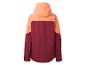 Veste de sport bicolore Crivit orange et bordeaux avec capuche.