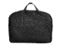 Sac noir en maille avec poignée supérieure.