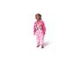 Lachend meisje in roze Paw Patrol pyjama met Everest en Skye karakters