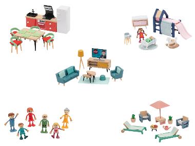 LUPILU® Accessoires en bois pour maison de poupées