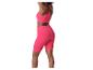 Ensemble de sport femme : crop top et short fuchsia