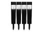 Lot de 4 lampes solaires de jardin noires avec piquets