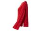 Pull en maille rouge à manches longues et fentes latérales