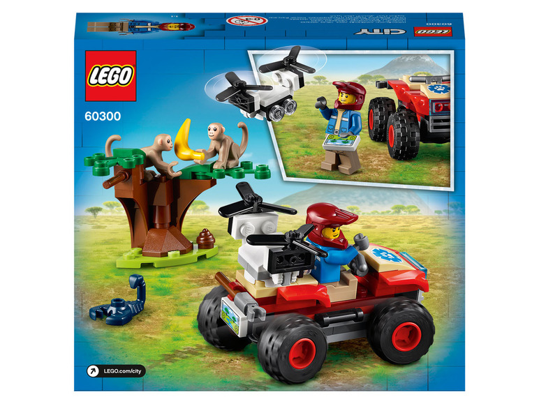 Aller en mode plein écran LEGO® City « Le quad de sauvetage des animaux sauvages » (60300) - Photo 3