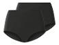 Deux paires de culottes noires taille haute pour femme.
