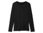 T-shirt noir côtelé à manches longues