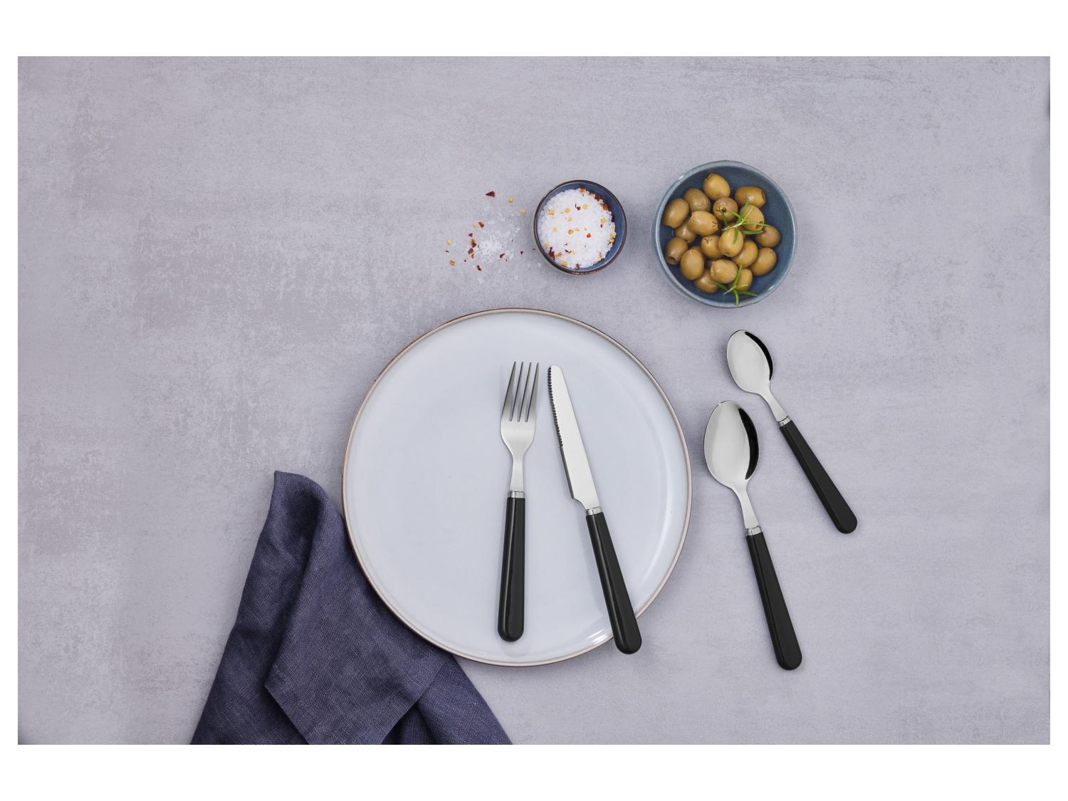 Laguiole Style De Vie Bestekset Premium Line - Zwart - 24 Delig / 6
