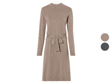 ESMARA® Robe longue en tricot pour femme, avec fentes latérales.