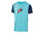 Lichtblauw en donkerblauw F2 T-shirt, sportieve stijl.
